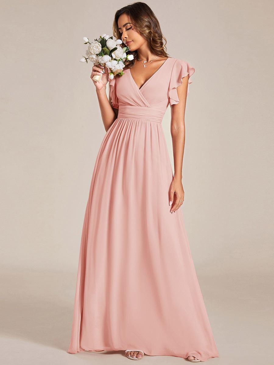 LILYANA | Abito chiffon elegante con volant