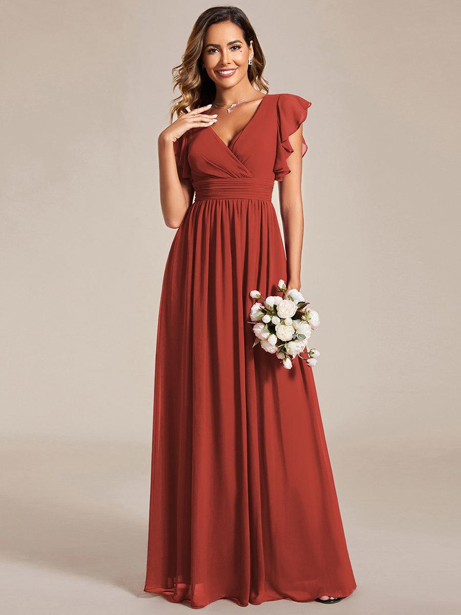 LILYANA | Abito chiffon elegante con volant