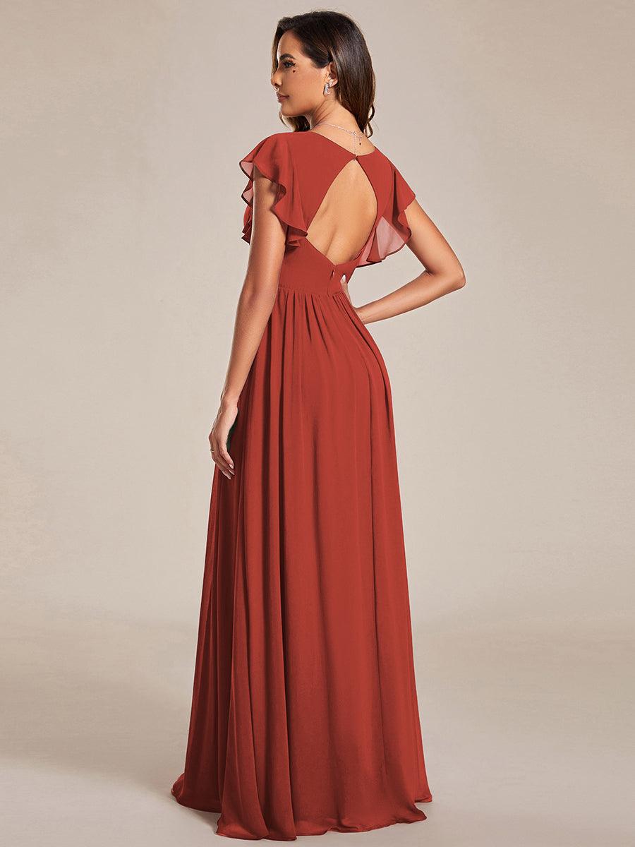 LILYANA | Abito chiffon elegante con volant