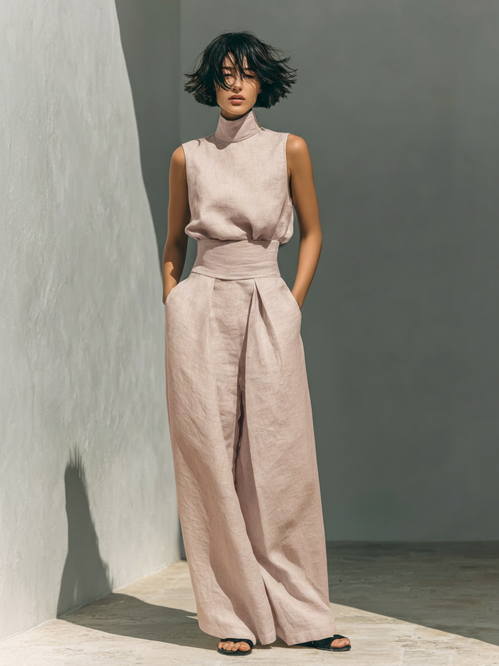 Marieta - Elegante Completo in Lino e Cotone