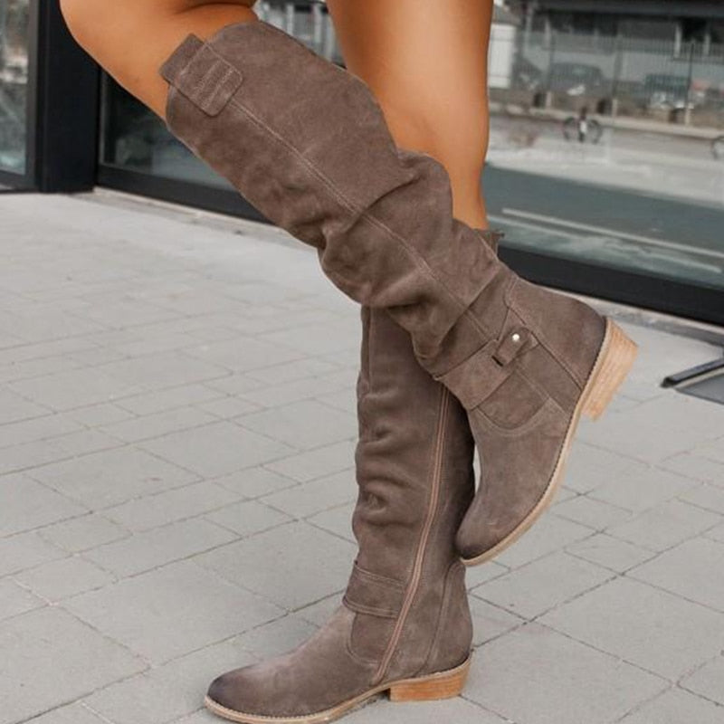 Zavira™ | Elegant, Warm Suede Boots for Women