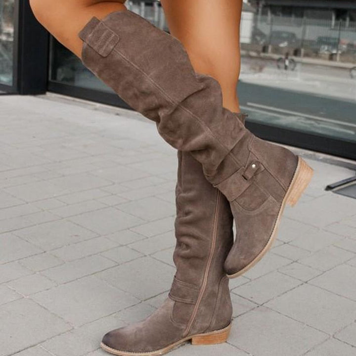 Zavira™ | Elegant, Warm Suede Boots for Women