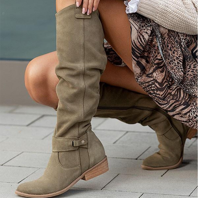 Zavira™ | Elegant, Warm Suede Boots for Women