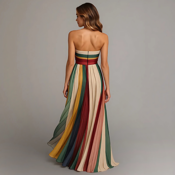 MARTA | Suknia Wieczorowa Maxi w Plisy