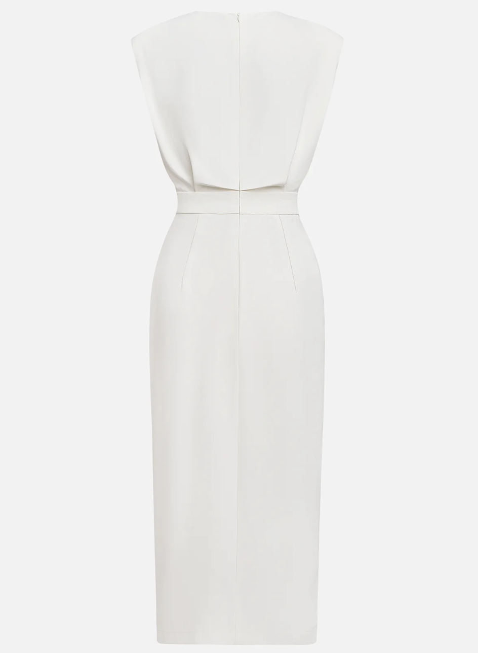 Sophie - Elegante Abito midi aderente con bottoni dorati
