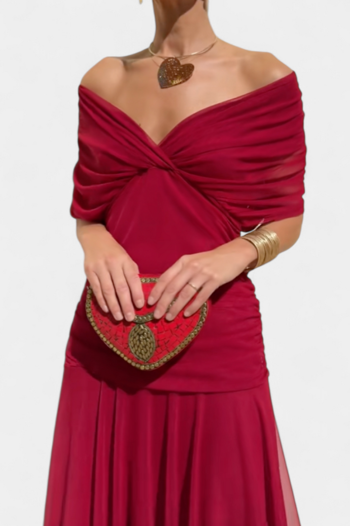 Jinky – V-Neck Floral Maxi Dress