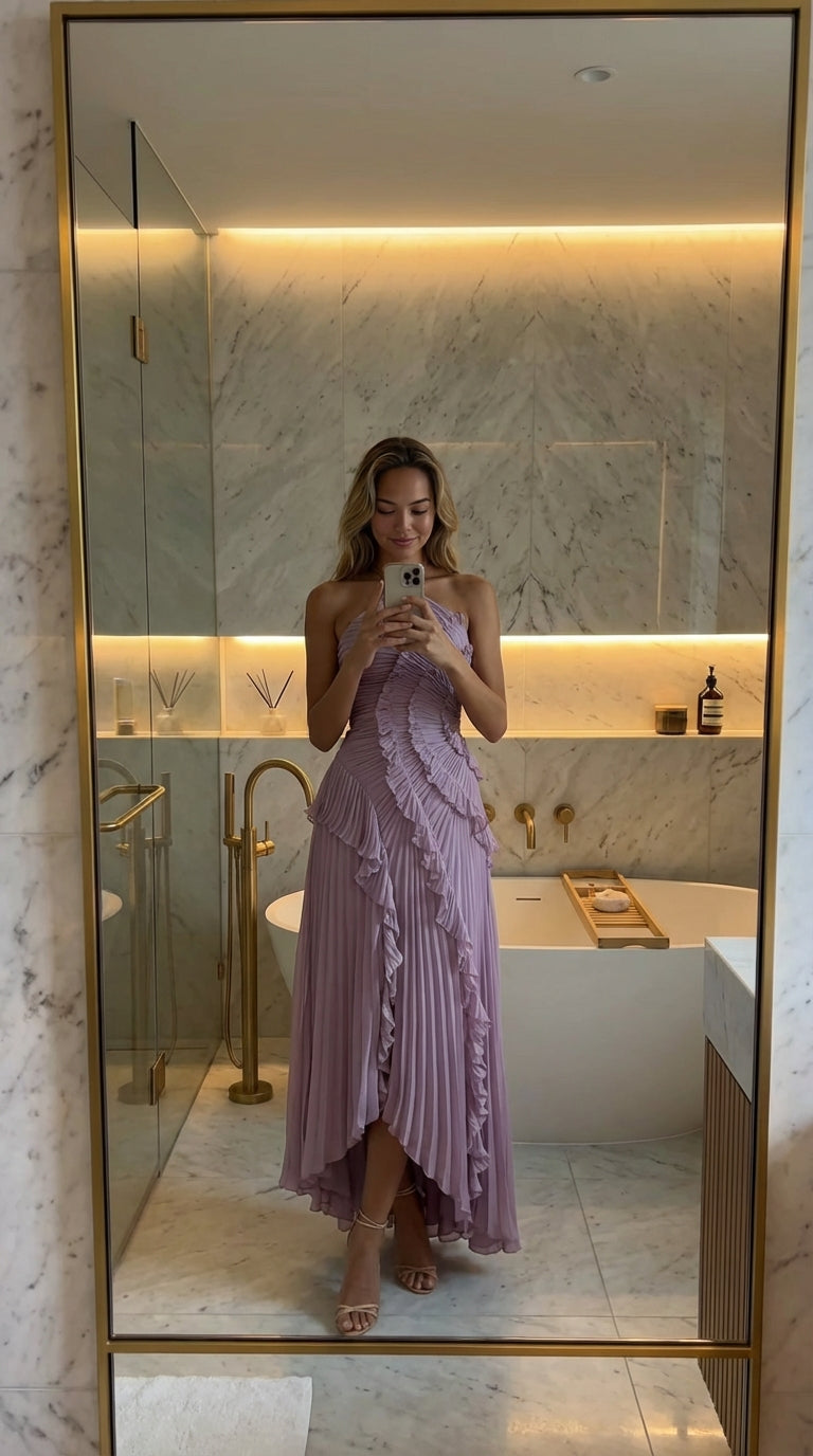 ISADORA IL VESTITO VOLANT EDIZIONE LIMITATA - Elegante Vestito Lungo Asimmetrico