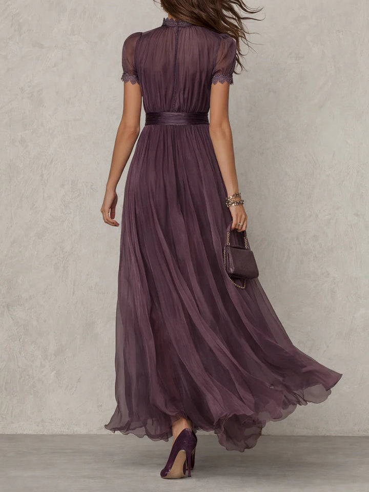 Ashley - Elegante Vestito maxi in chiffon vintage