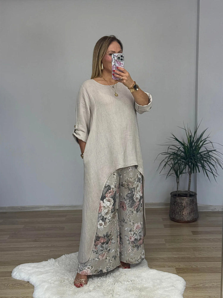 Ulina | Modny zestaw z szerokimi spodniami
