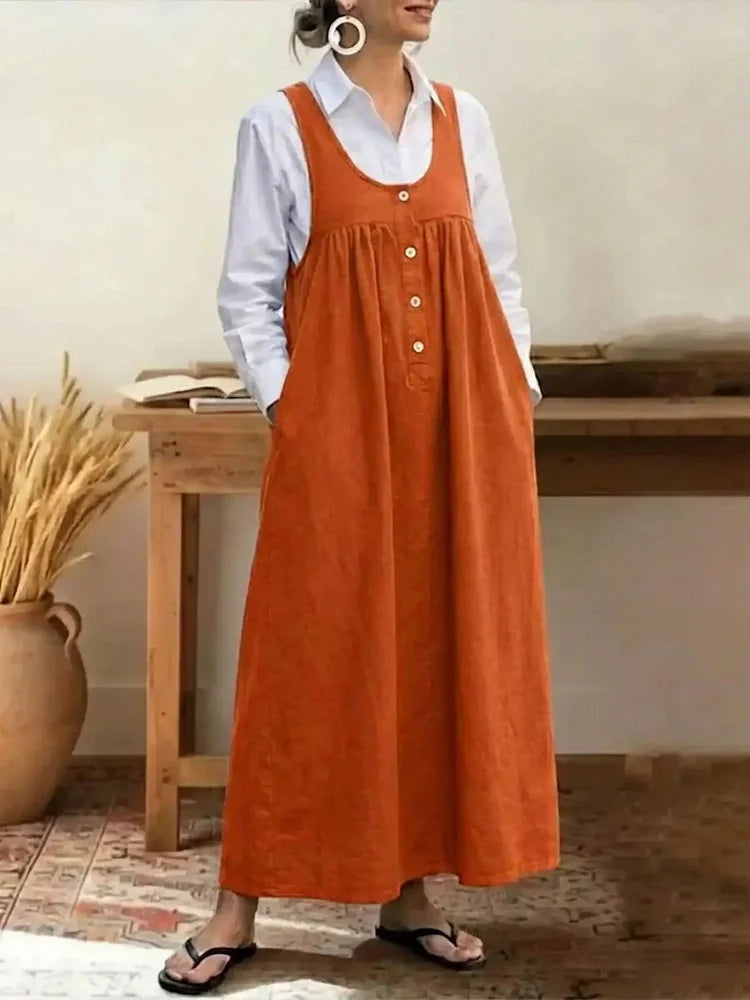 Emma U-Neck Sleeveless Loose Fit Dress