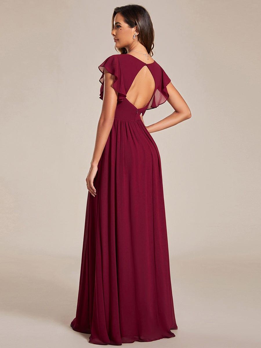 LILYANA | Abito chiffon elegante con volant