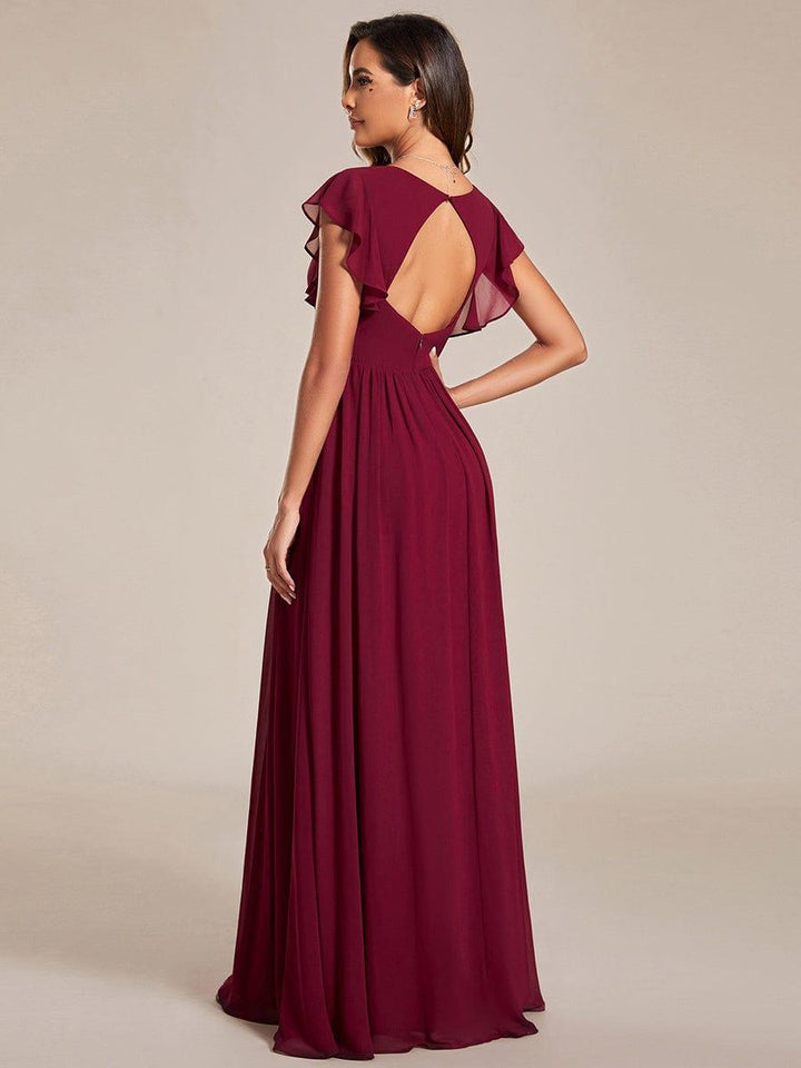 LILYANA | Abito chiffon elegante con volant