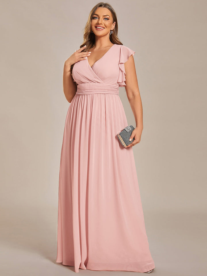 LILYANA | Abito chiffon elegante con volant
