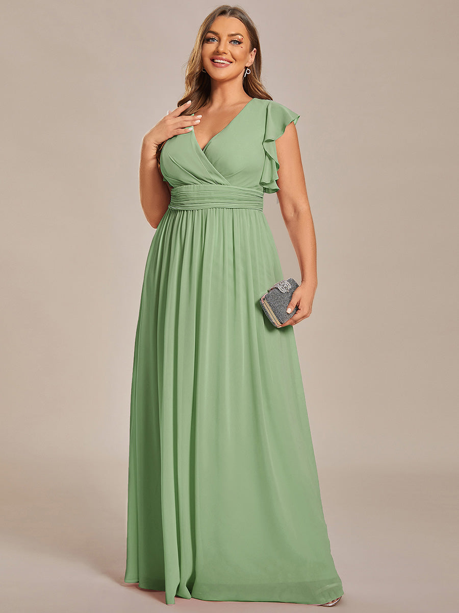 LILYANA | Abito chiffon elegante con volant