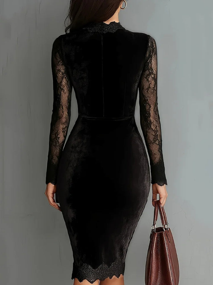 Vestito in Pizzo Sexy con Scollo a V