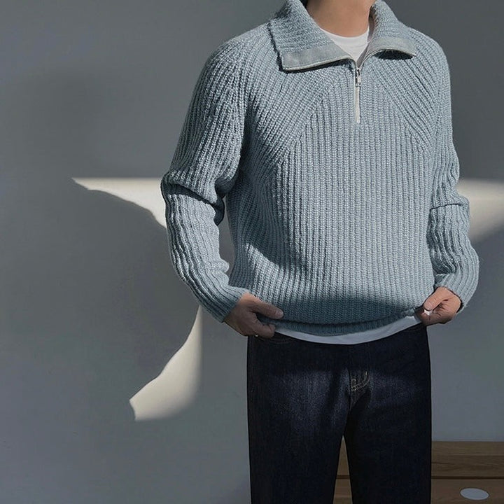Martin | Pull Azure à quart de zip