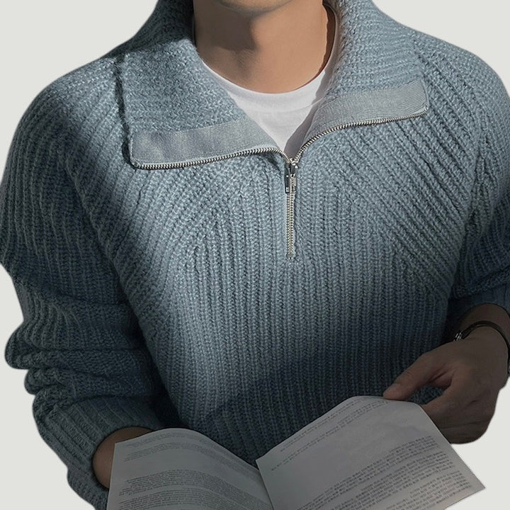 Martin | Pull Azure à quart de zip