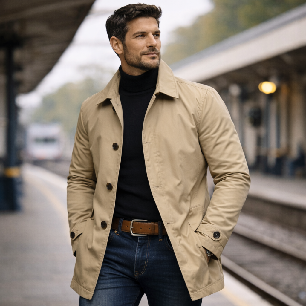 Adrian | Stylowy płaszcz męski