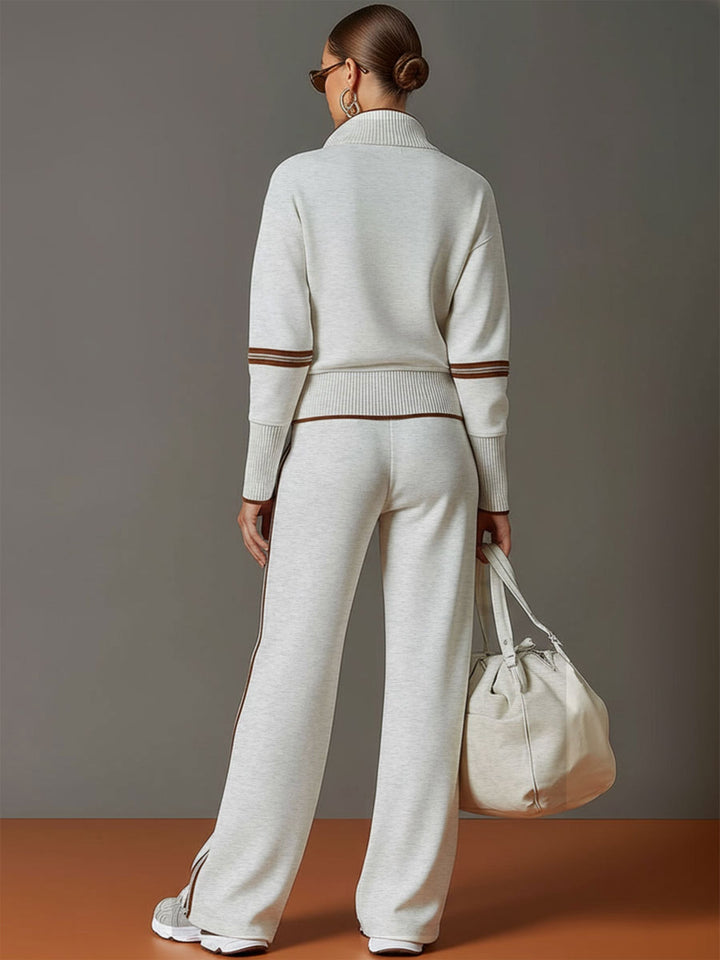 Marieta - Comodo Blusa e Pantaloni a Gamba Larga