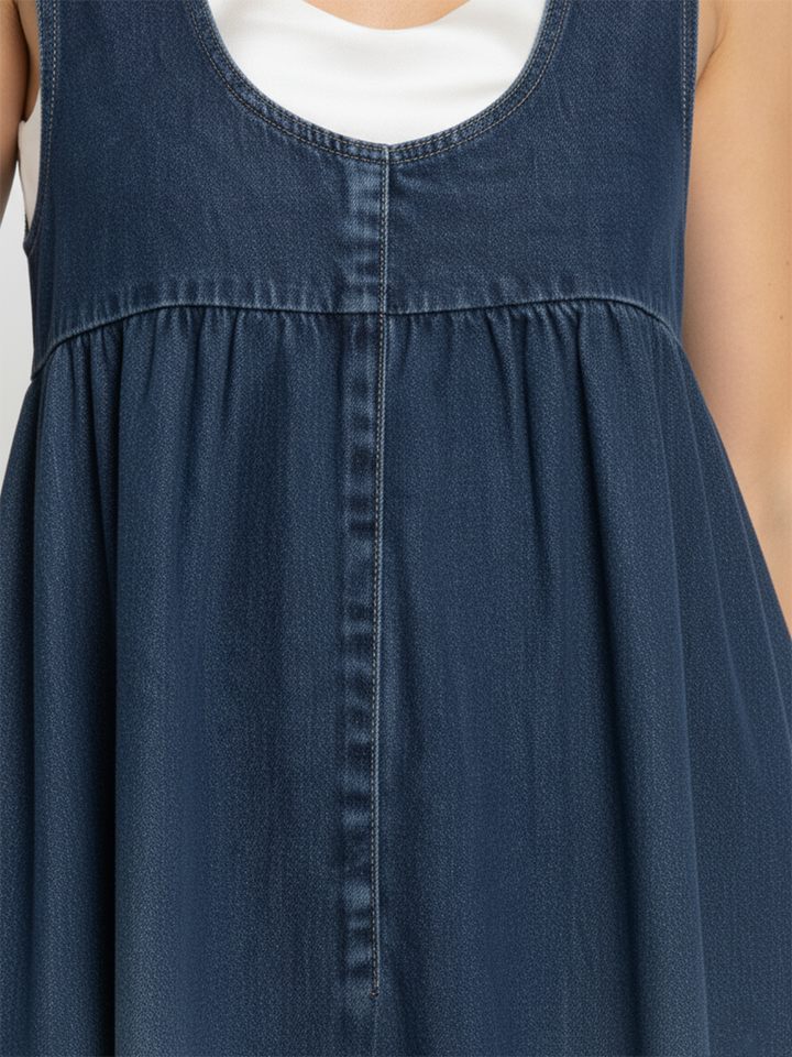 Karen™ | Długa sukienka z vintage denimu