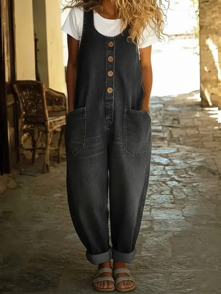 Ruth™ | Ogrodniczki z denimu bawełnianego w stylu vintage