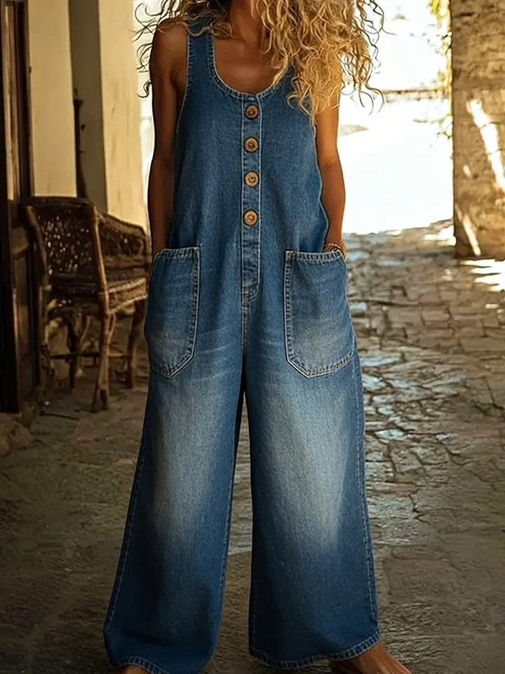 Ruth™ | Ogrodniczki z denimu bawełnianego w stylu vintage