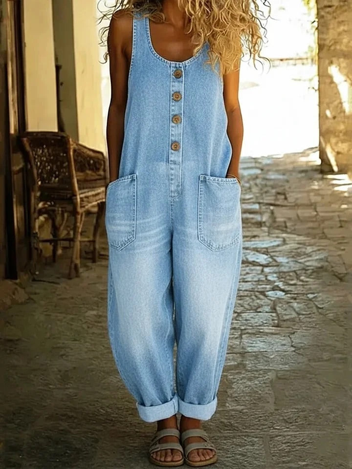 Ruth™ | Ogrodniczki z denimu bawełnianego w stylu vintage
